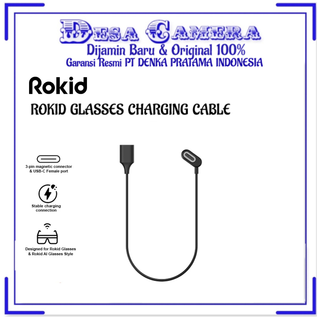 ROKID GLASSES CHARGING CABLE for Rokid Rokid Glasses and Rokid AI Glasses Kabel Charger Garansi Resm