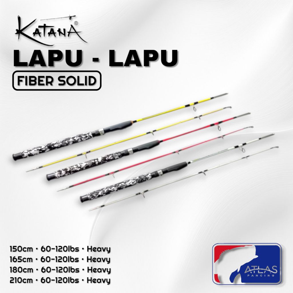 Joran Pancing Fiber Solid Katana Lapu Lapu Action Kaku Shock Drat, 150 165 180 210CM