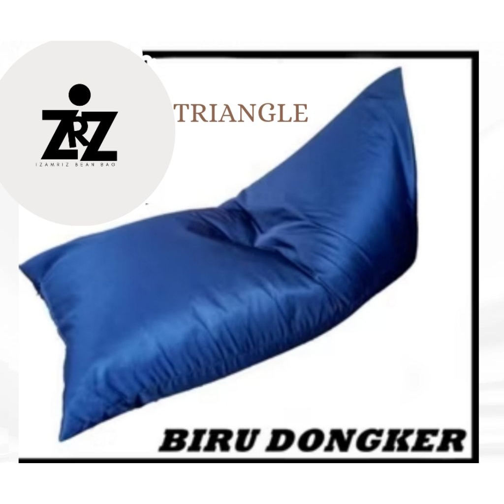 premium bean bag triangle kain jetblack (sarung saja tanpa isi)