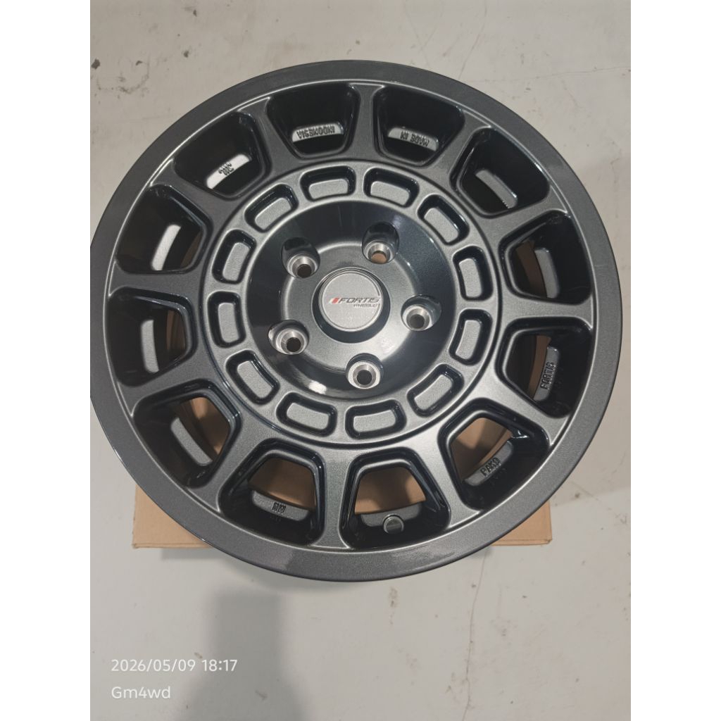 Velg Fortis PRW 15 Rally 01 by PAKO - R15 x 6.5 PCD 5x114.3 ET38 Dark Grey Original
