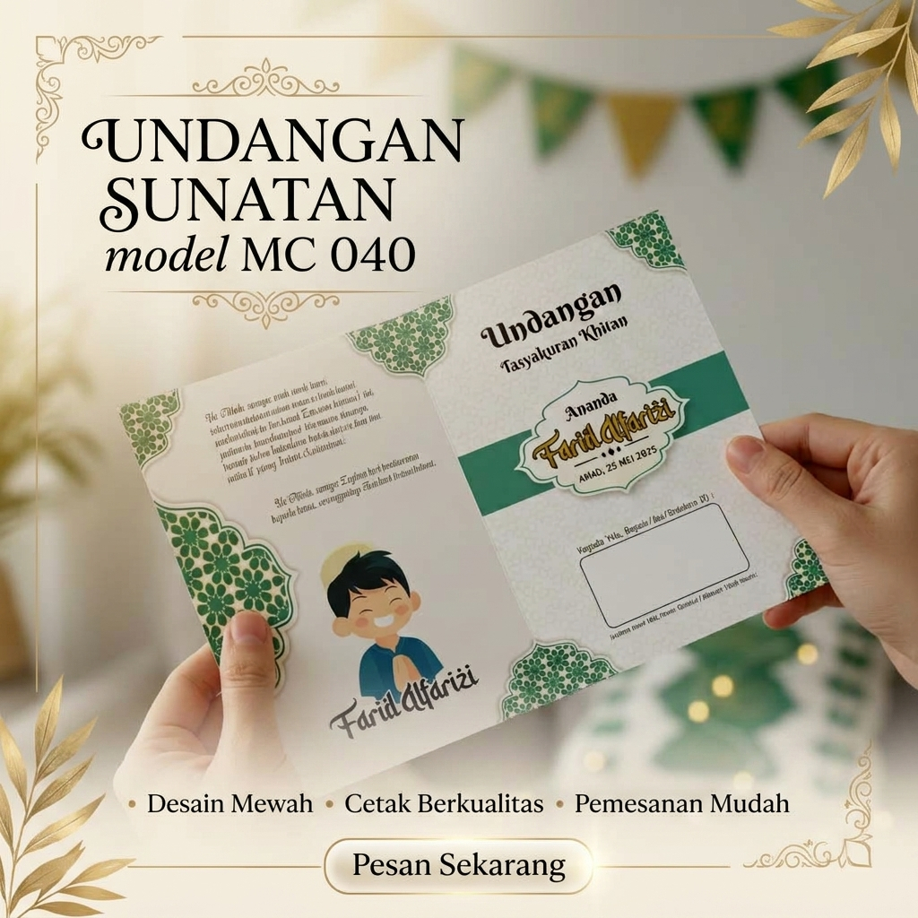 Undangan Sunatan, Khitanan, khitan Model Elegan