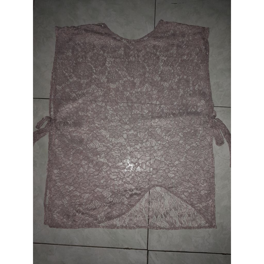 PRELOVED PRIBADI - Vest Brokat Tali Samping - Warna Lilac