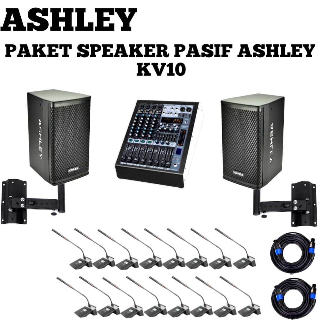 Paket Soundsysteam Speaker Pasif Ashley Kv10 Original Speaker 10inch Ashley Kv10