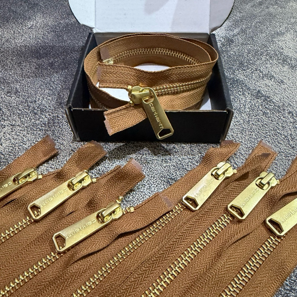 Zipper Carhartt NO.5 YKK Brass Replacement Resleting Rework Jaket Detroit