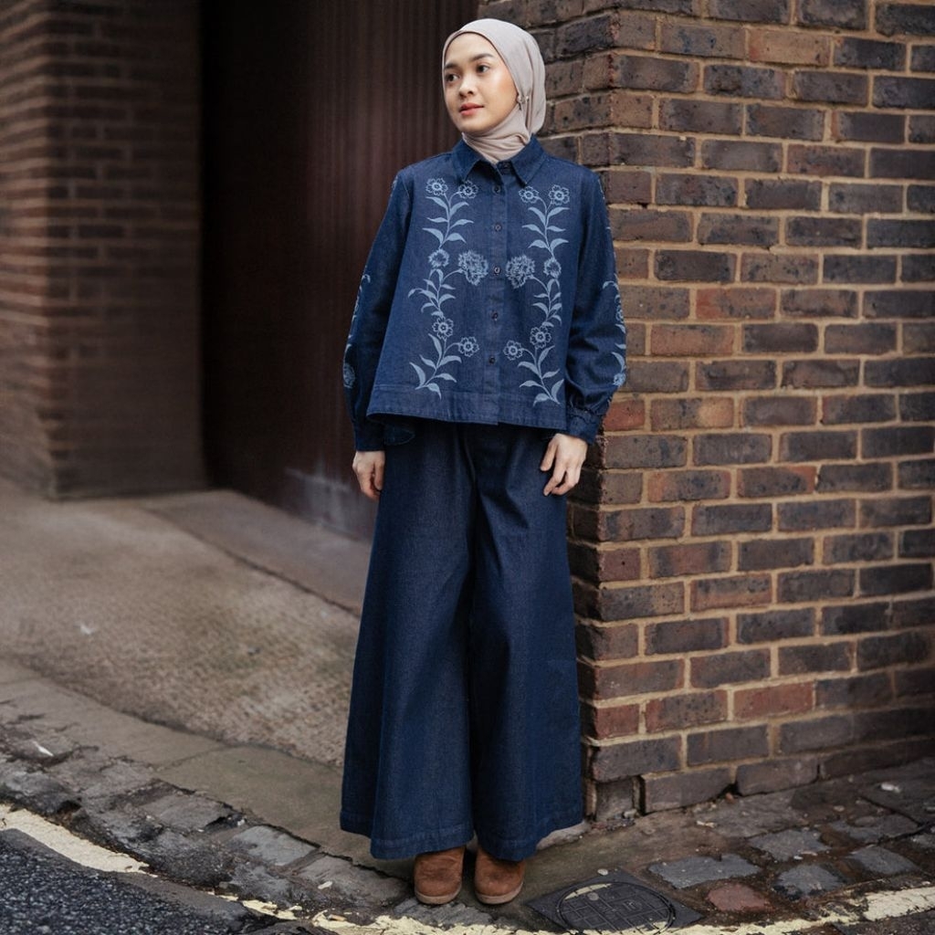 NIMA DENIM PANTS by Hijabchic Official X Haidee Orlin