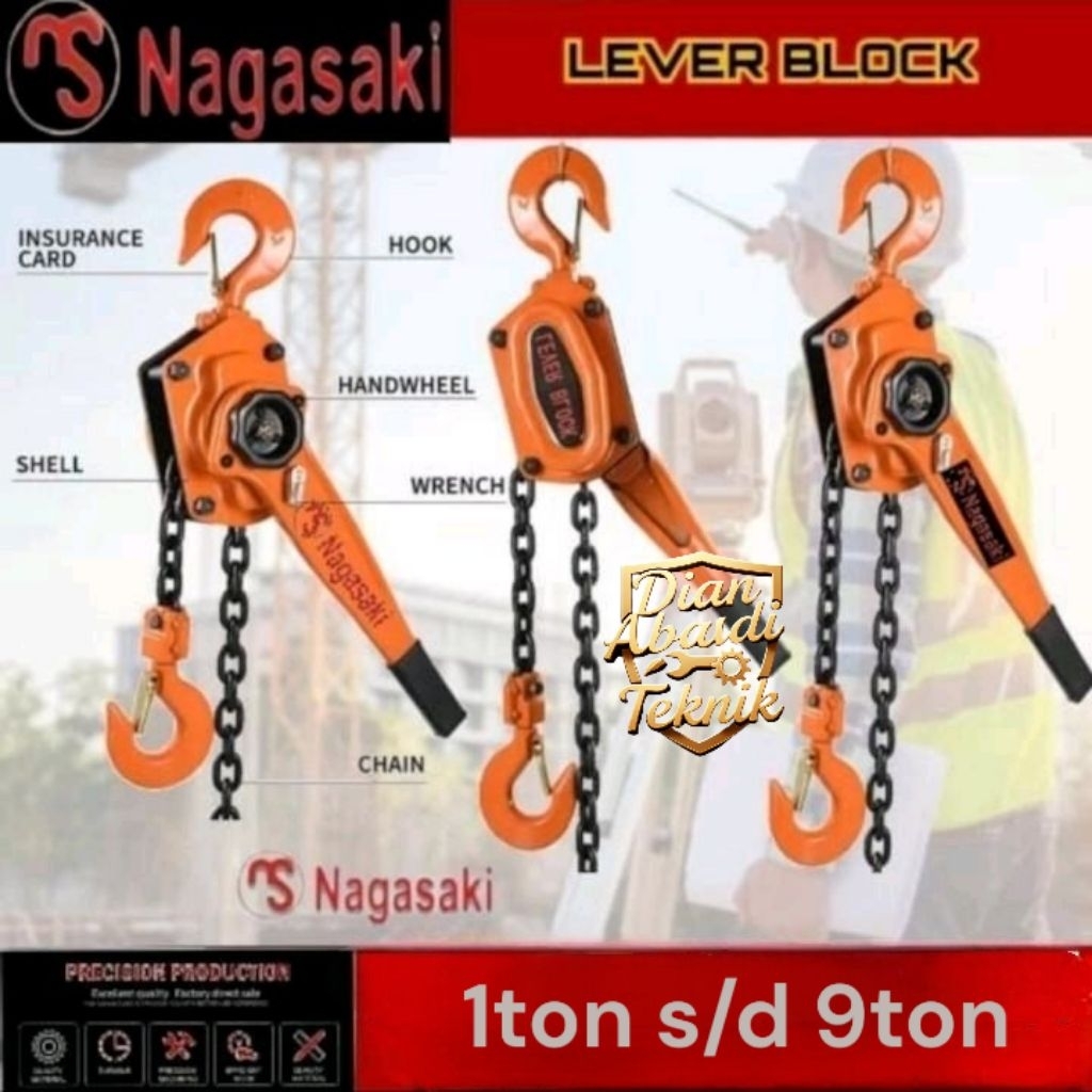 chain lever block Nagasaki 9ton x 1.5meter