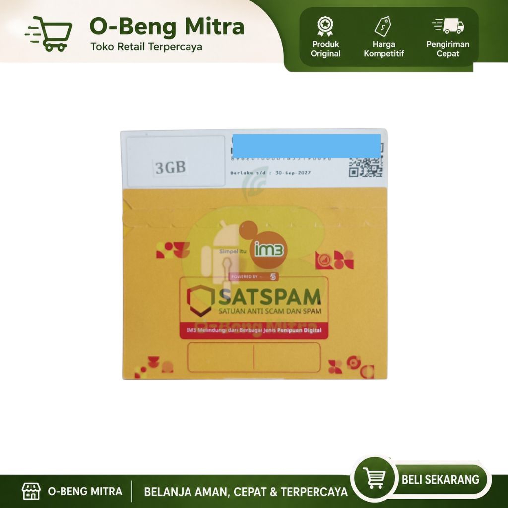 Kartu Perdana Indosat IM3 – Freedom Internet 3GB