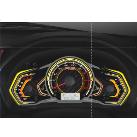 Custom Speedometer Brio/Mobilio Racing Yellow