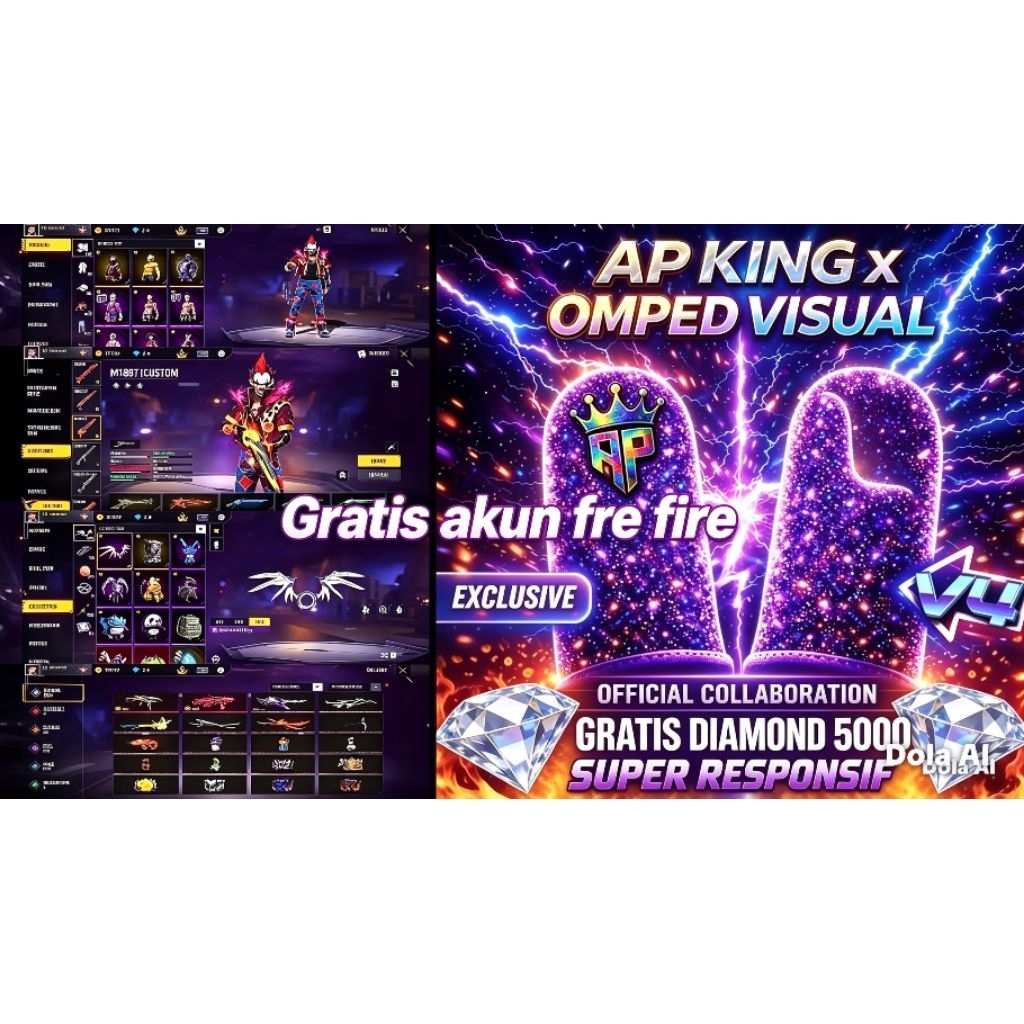 [ SARUNG JEMPOL BONUS 5000 DIAMOND & AKUN FREE FIRE ]Sarung Jempol AP King V4 Logo Reflective Respon