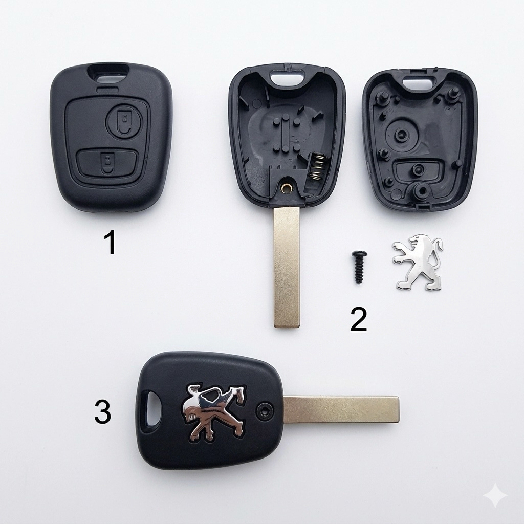 casing remote peugeot 206
