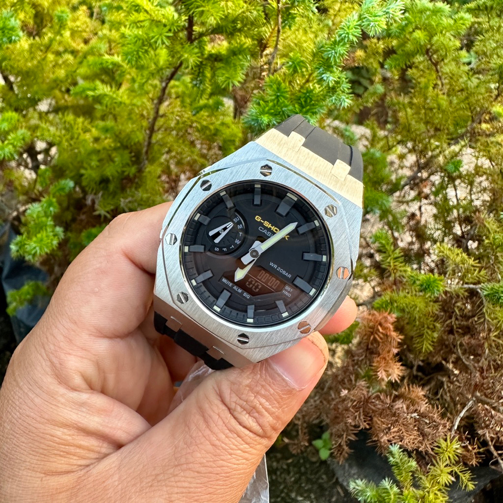 casio oak ga-2110 custom AP gshock ga2100 royal oak gshock bnb ga-2100 metal