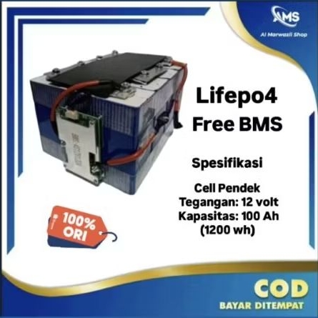 Lifepo4 Spek 12V 100ah / 150Ah Plus Bms Siap Pakai.