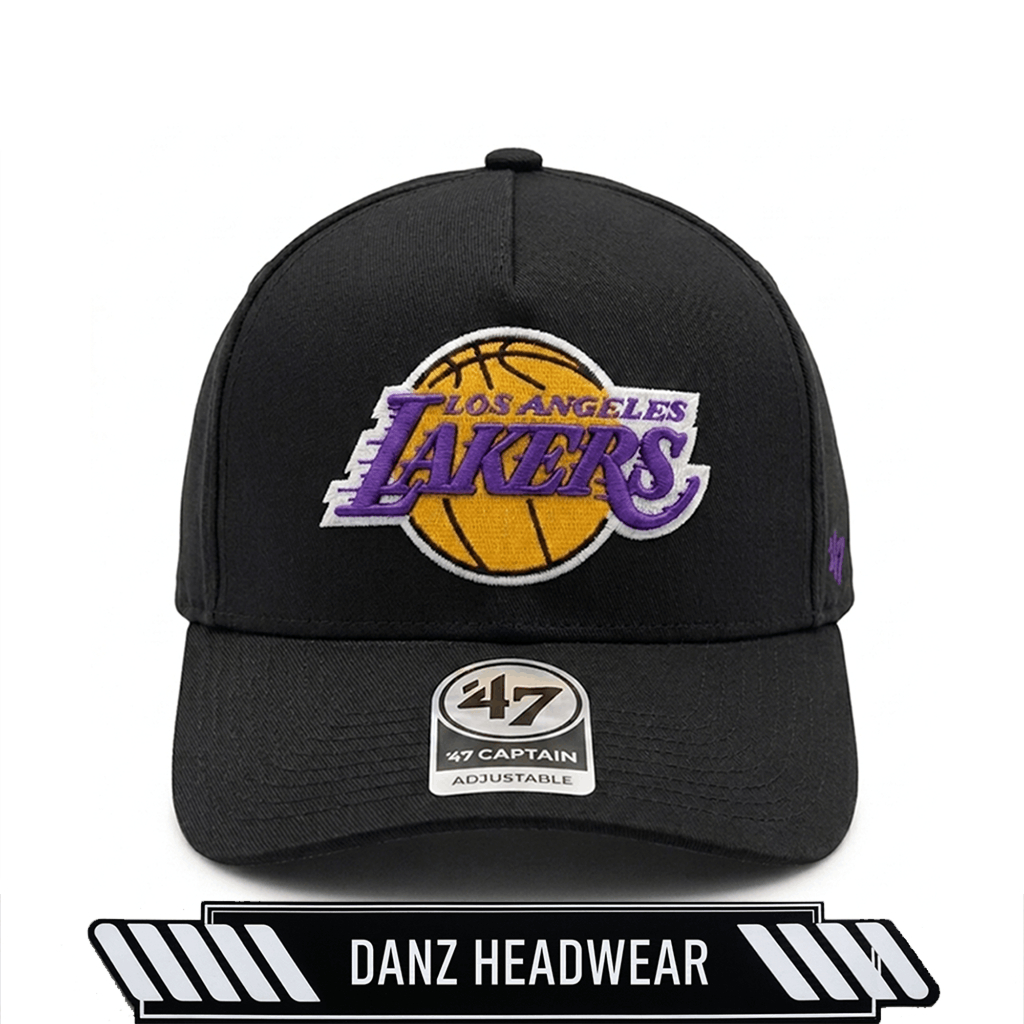 Topi Snapback Lakers '47 Captain Black Gold - Topi Basket NBA Premium Hypebeast Adjustable Unisex