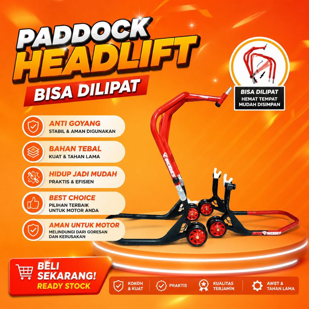 Standar Paddock set depan belakang Paddock depan head lift pedok depan