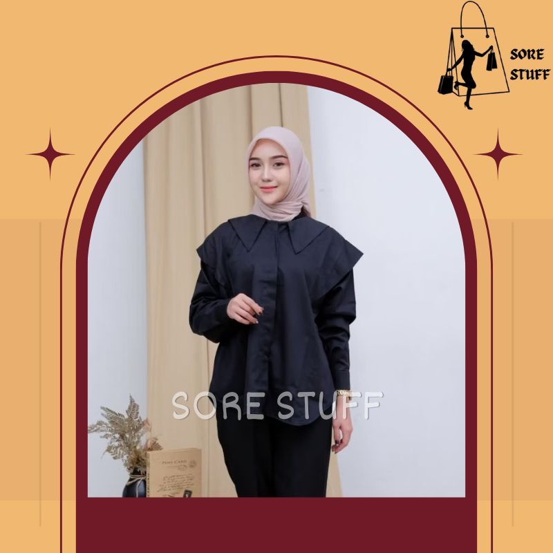 Baju wanita lengan panjang korean style hijab fashion blouse premium cardigan kekinian kece kemeja k
