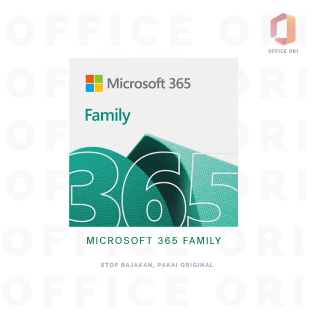 Microsoft Office 365 Family 1 User 5 Device (Windows, macOS / macbook, iOS iPad, Android, Huawei)