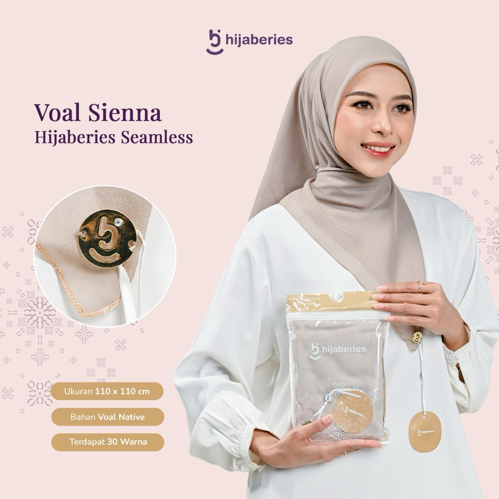 Hijaberies seamleess Voal Sienna ,Hijaberies polos kain  voal mati e Uku 110x110