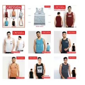 Gos CRESSIDA SINGLET PRIA Pakaian Pria Pakaian Kaos Dalam Cressida Singlet Original M-XL