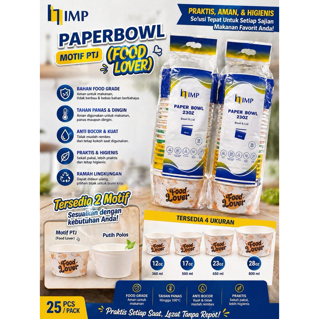 IMP Paperbowl Motif 12oz, 17oz, 23oz, 28oz