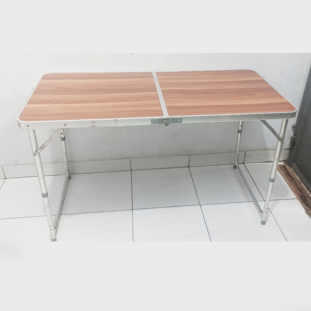 Meja Lipat Outdoor Meja Lipat 120x60cm Meja Lipat Portabel Aluminium Bekas Barang second