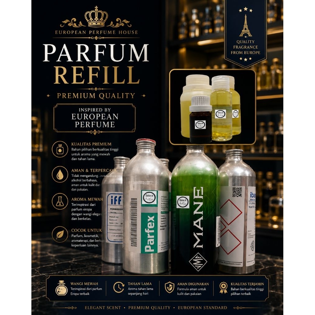 Parfum REFFILL 100 ML parfum inspired BERKUALITAS import harga GROSIR untuk PRIA DAN WANITA