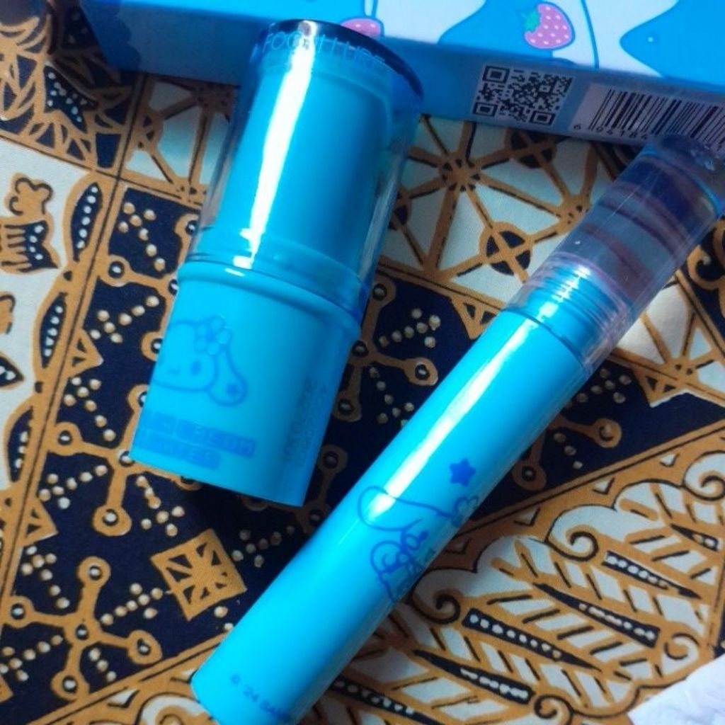 Bundling focallure tinted matte lip cream & highlighter focallure x sanrio