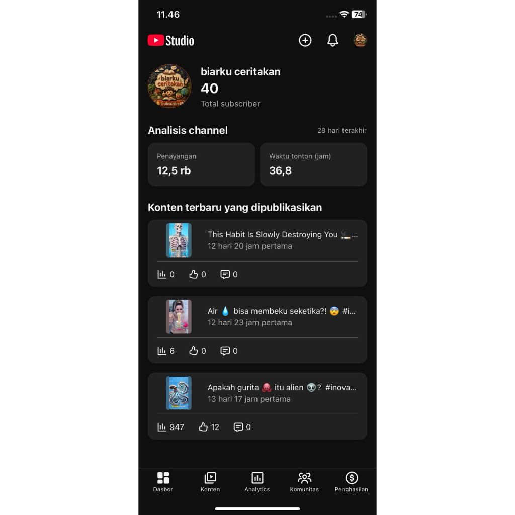 jual akun youtube 40 subcriber + fresh Gmail.com