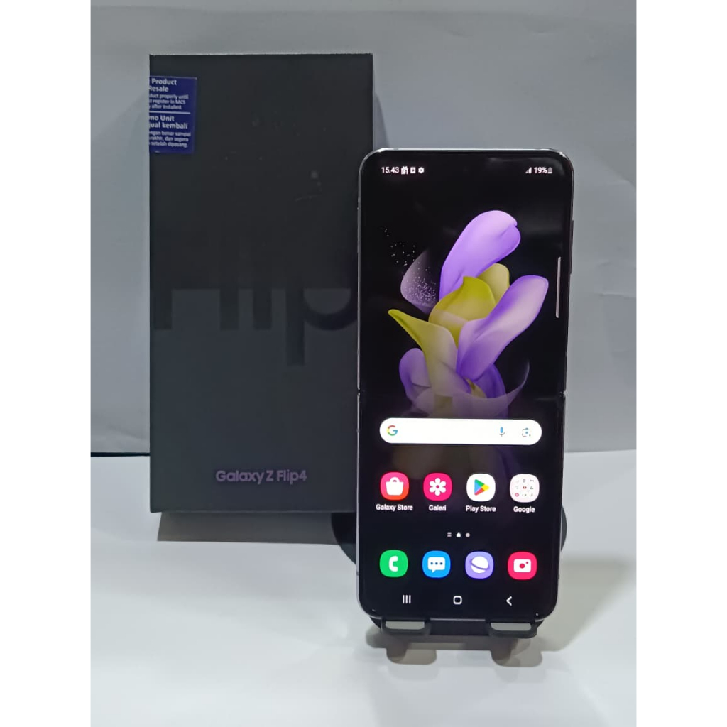 SAMSUNG GALAXY Z FLIP 4 5G - F721 BORA PURPLE SECOND FULLSET ORIGINAL SEIN