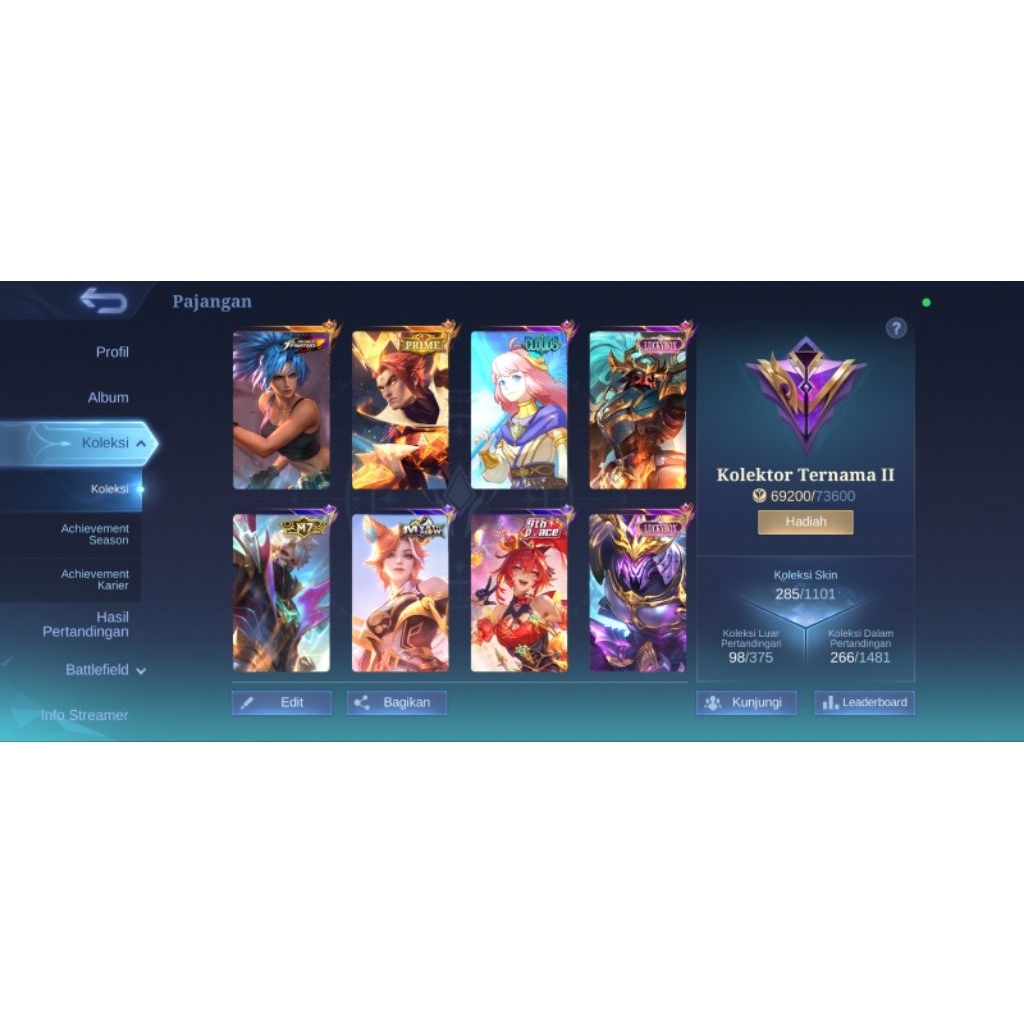 akun Mobile legend murah recal tas tas permanen login moonton
