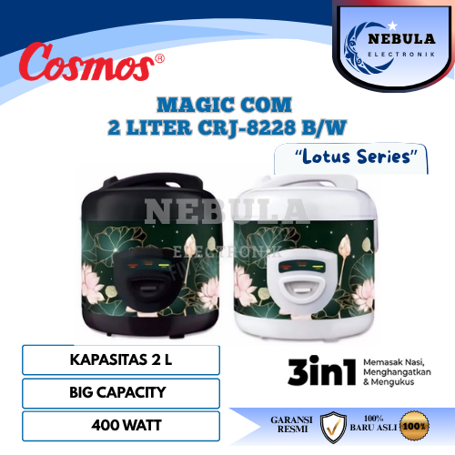 MAGIC COM COSMOS CRJ 8228 3IN1 2 LITER ANTI LENGKET RICE COOKER/MAGIC  COM  COSMOS 8228/MAGIC COM CO