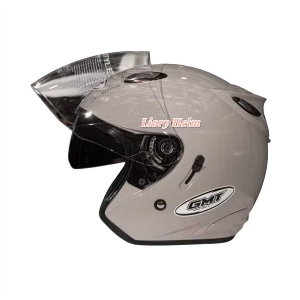 HELM HALF FACE DOUBLE VISOR GMT ORIGINAL HELM SEPEDA MOTOR HELM BIKER HELM PRIA DEWASA HELM WANITA D