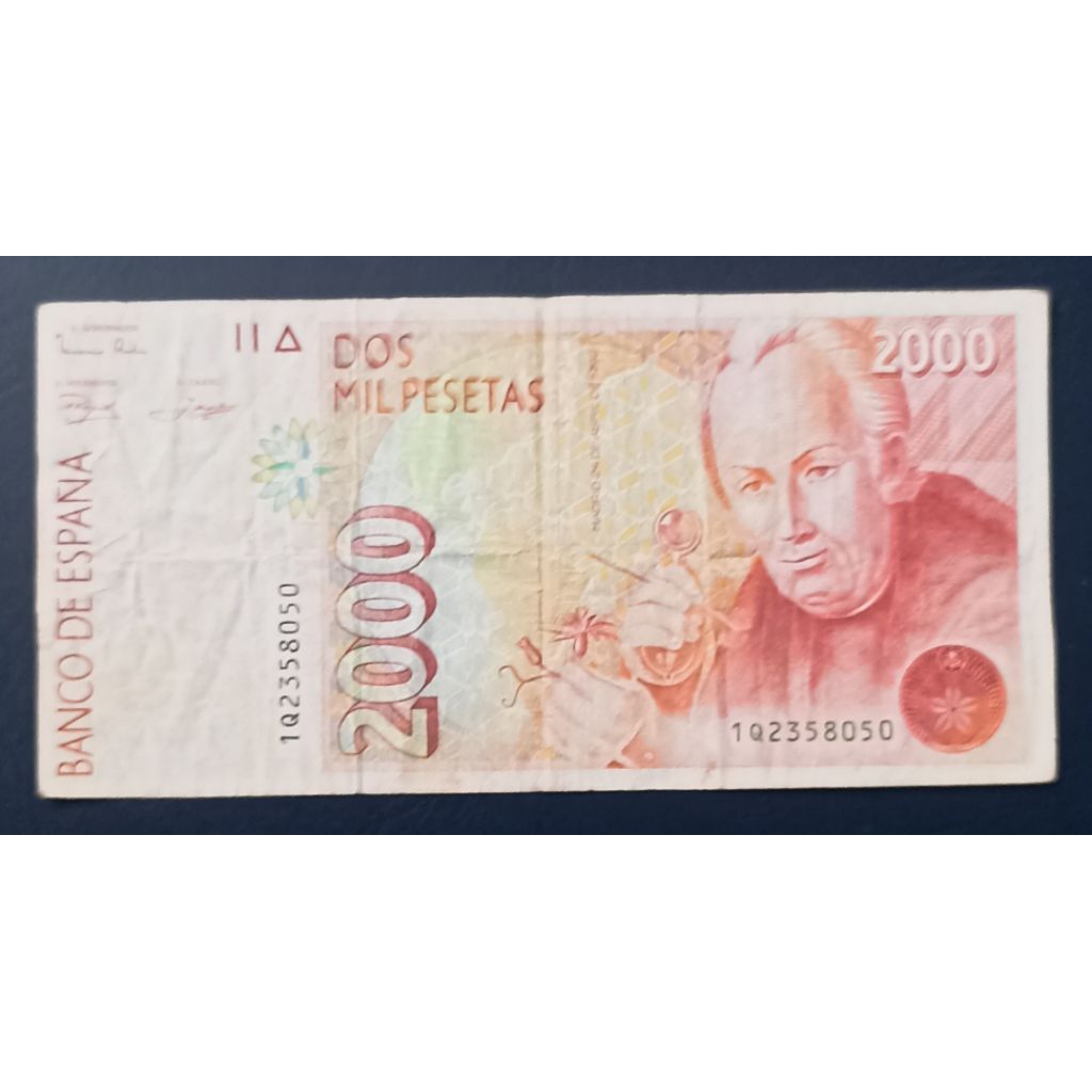 UANG KERTAS SPANYOL 2OOO PESETAS