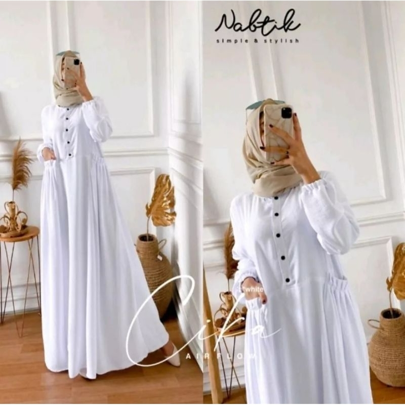 Gamis Jumbo Mewah Elegant LD 130 LD 140 Bahan Airflow Premium Lembut