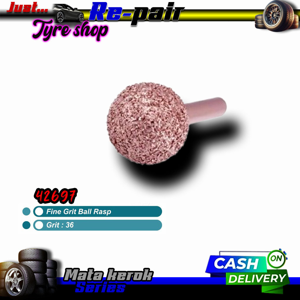 Ball Raps Halus 36 Grit - Mata Kerok Ban - Mata Grinder