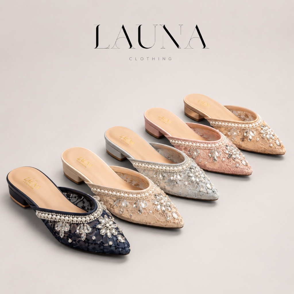 Sepatu Pesta Heels 3cm Tahu Marwika Size 37-45 / High Heels / Selop pesta / Sepatu Kondangan Wanita