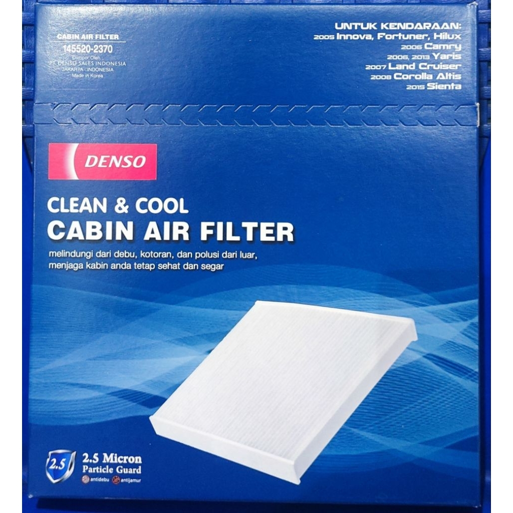 Denso Cabin Air Filter 2005 Innova Fortuner Hilux 2006 Camry 2006 2013 Yaris 2007 Land Cruiser 2008 