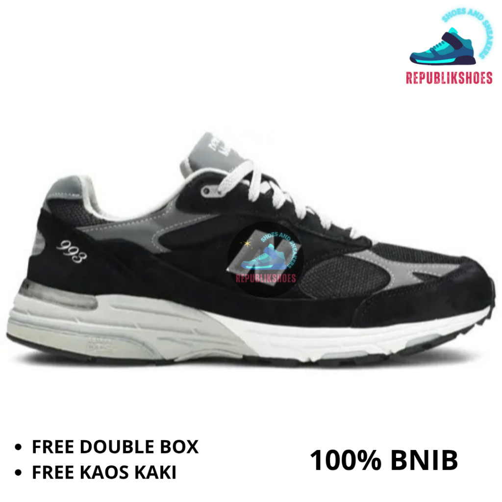 Sneakers Pria 993 Made In Usa Black Grey