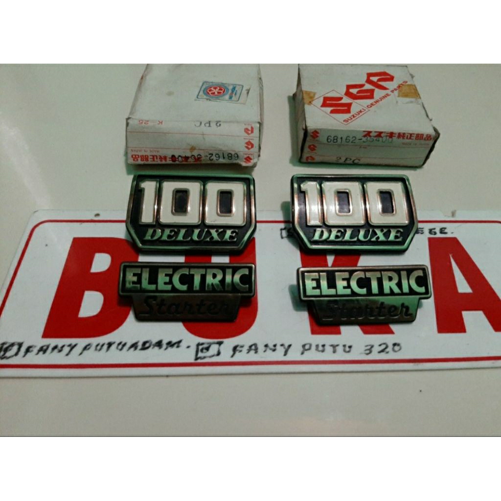 Emblem stiker logo emblem Rc100 Deluxe set electricstater  Rc100