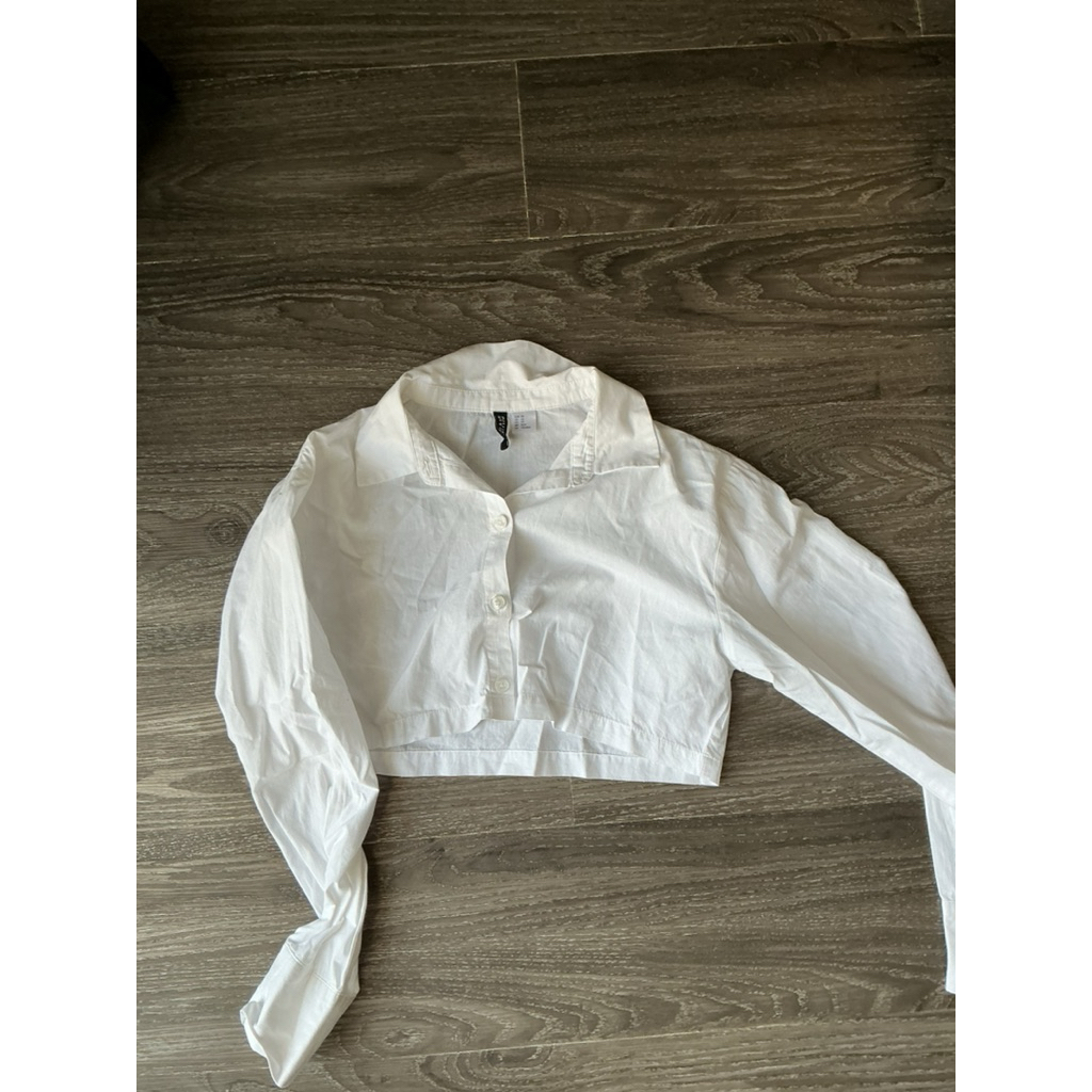 preloved kemeja crop hnm