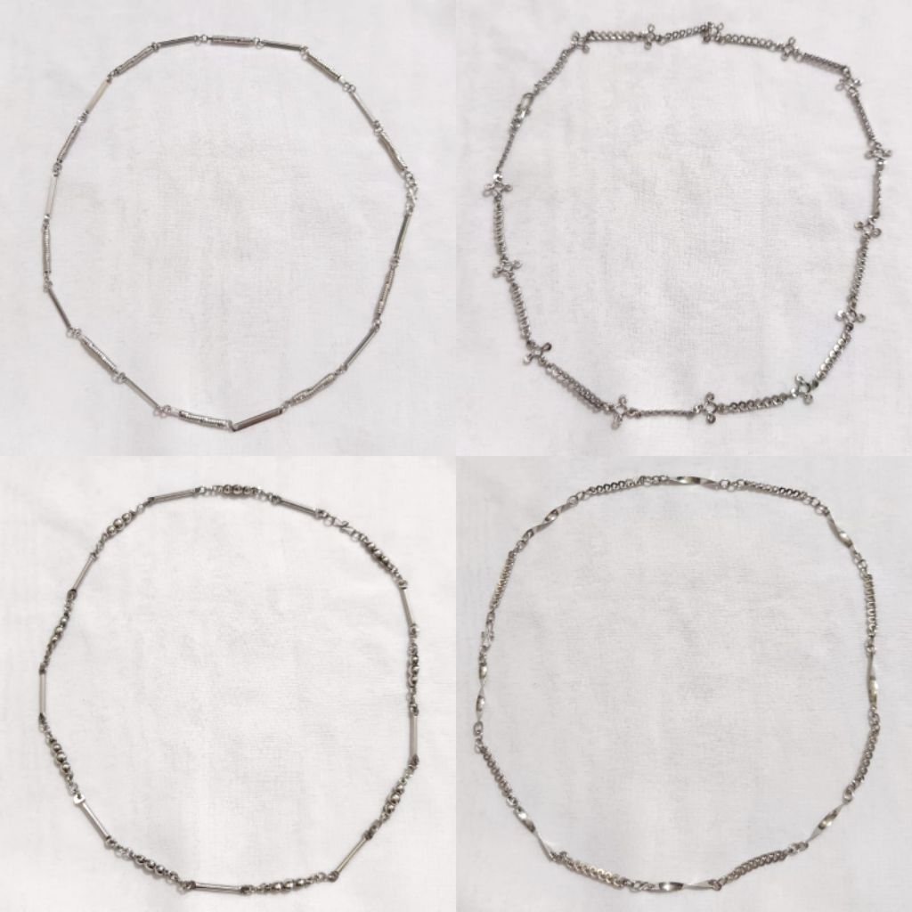 Kalung monel warna silver