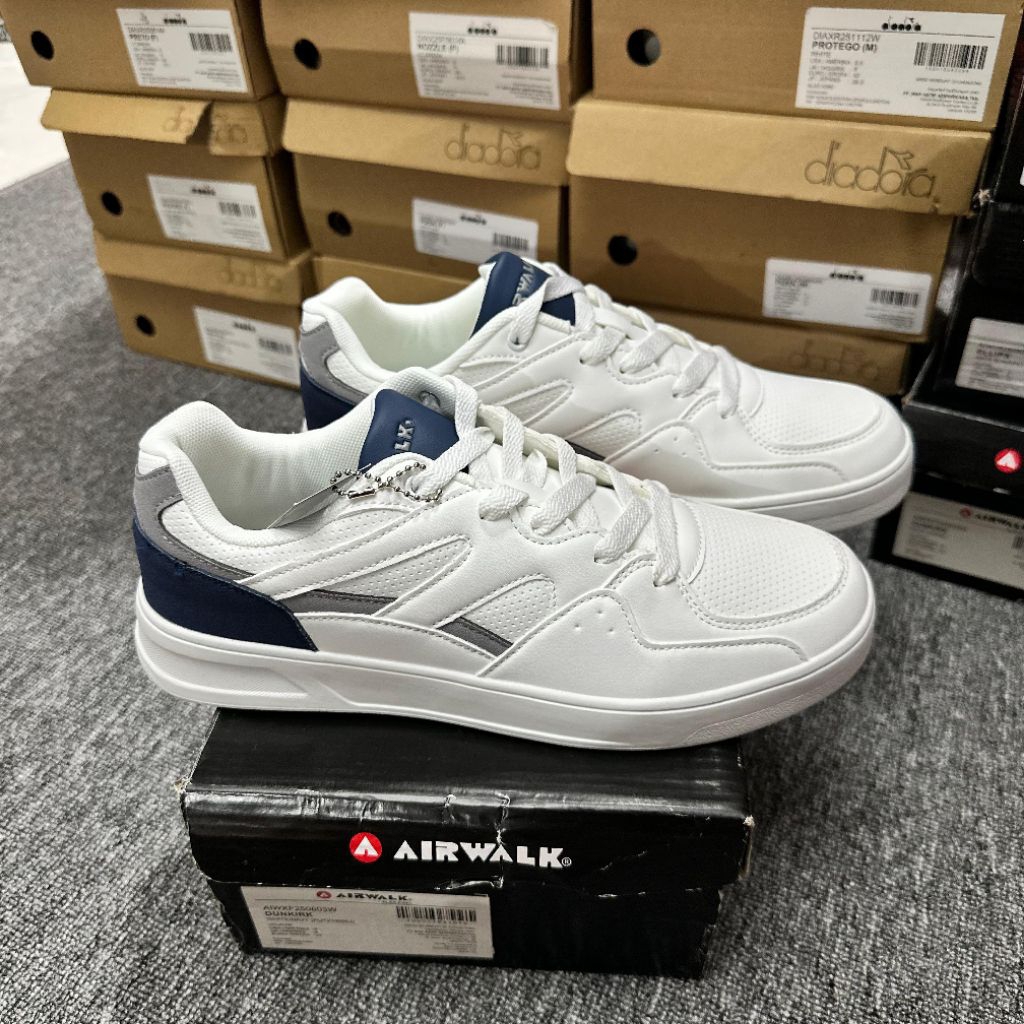 SEPATU SNEAKERS PRIA AIRWALK DUNKIRK WHITE NAVY