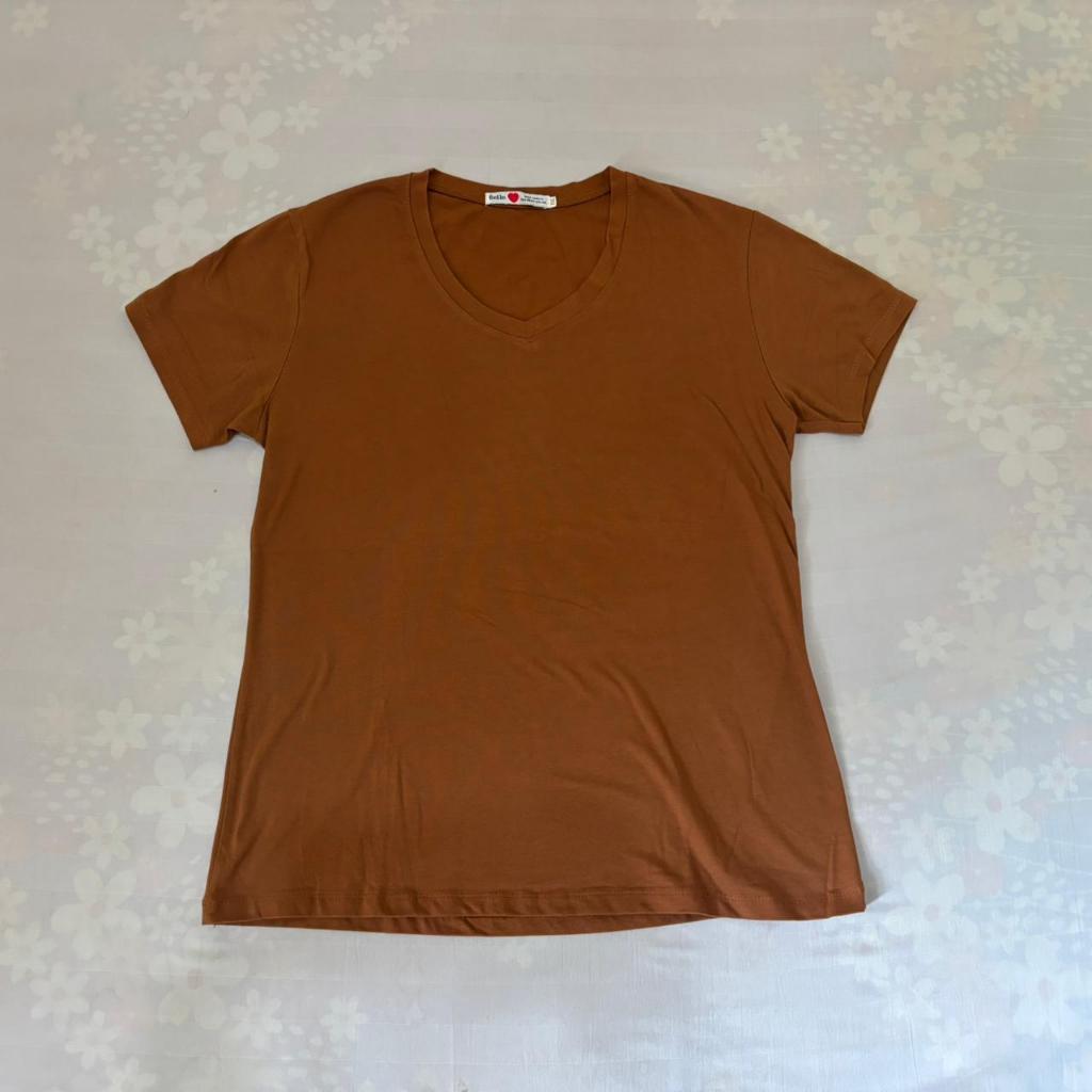Belle Kaos Polos Coklat - XXL - Grade A