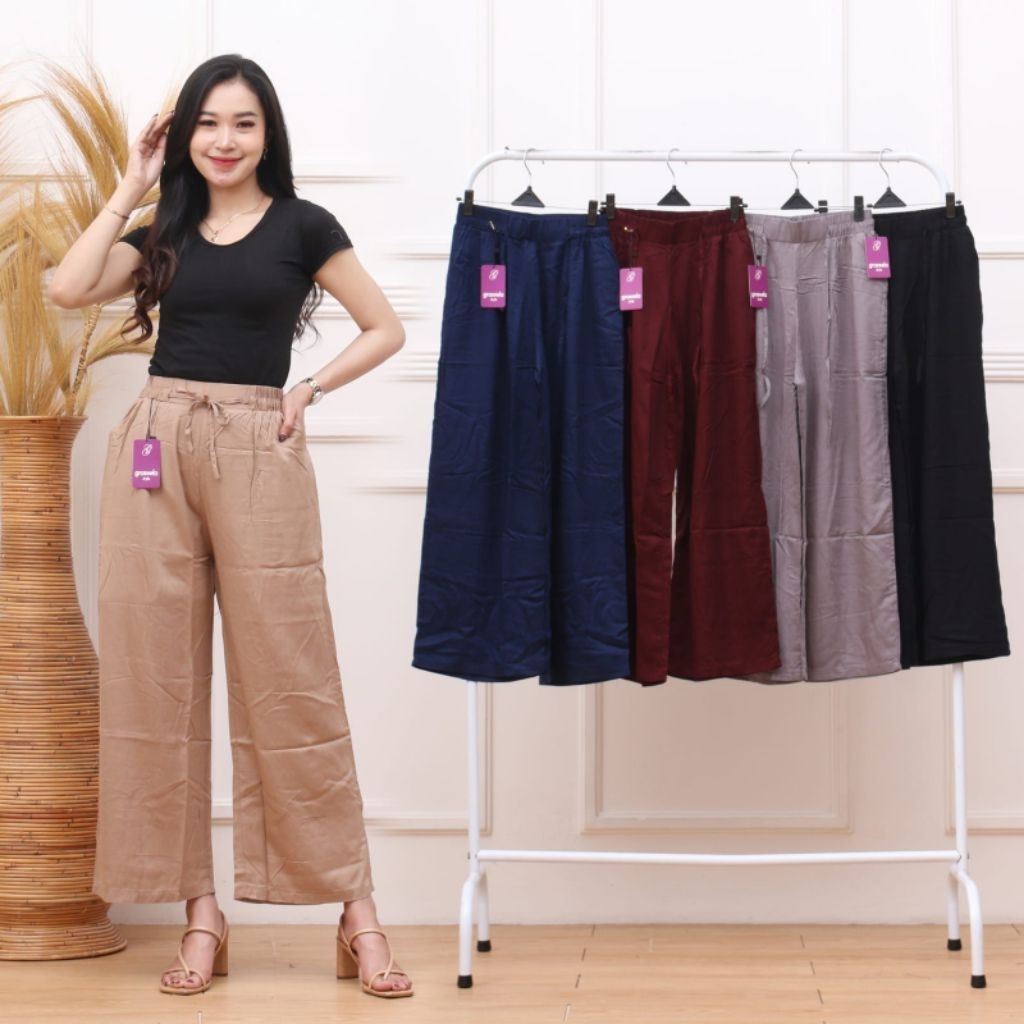 Celana Kulot rayon twill premium / celana kulot rayon standar jumbo / celana panjang rayon twill / c