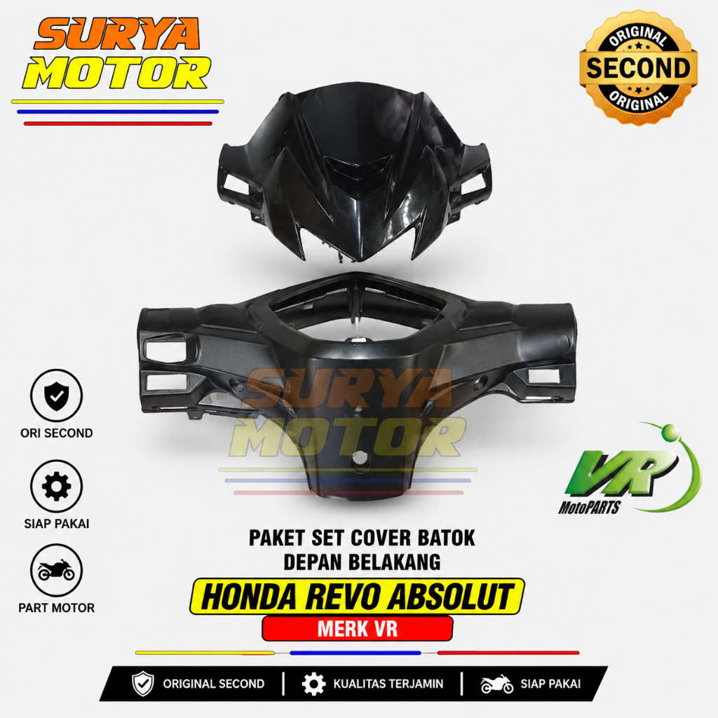 SATU SET COVER BATOK DEPAN BELAKANG  HONDA REVO ABSOLUT MERK VR KUALITAS  ORIGINAL