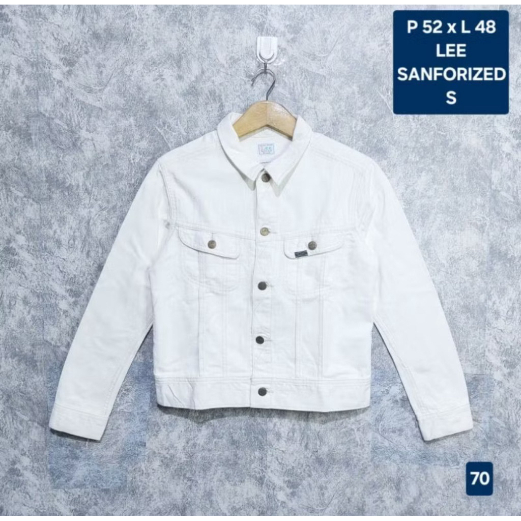 jaket jeans putih preloved
