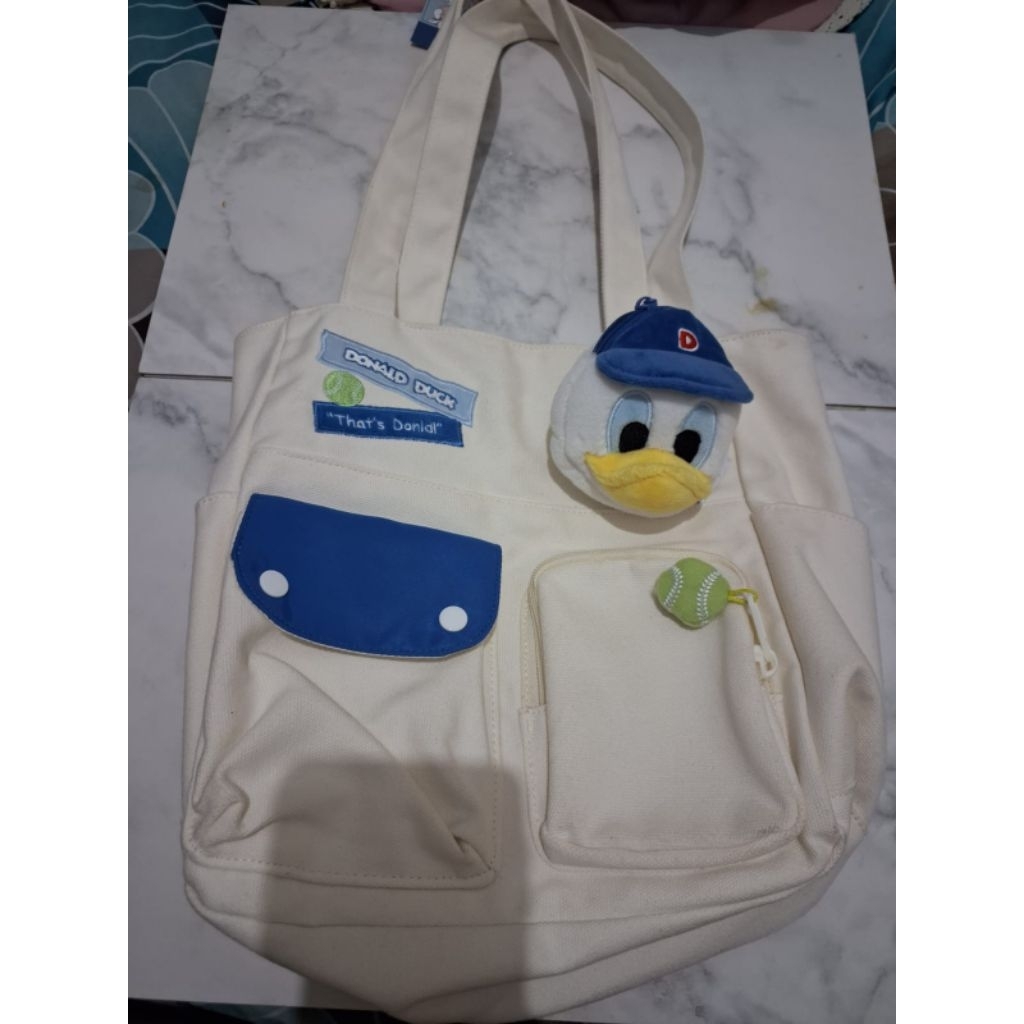 Tote bag disney series donal duck tas jinjing multifungsi