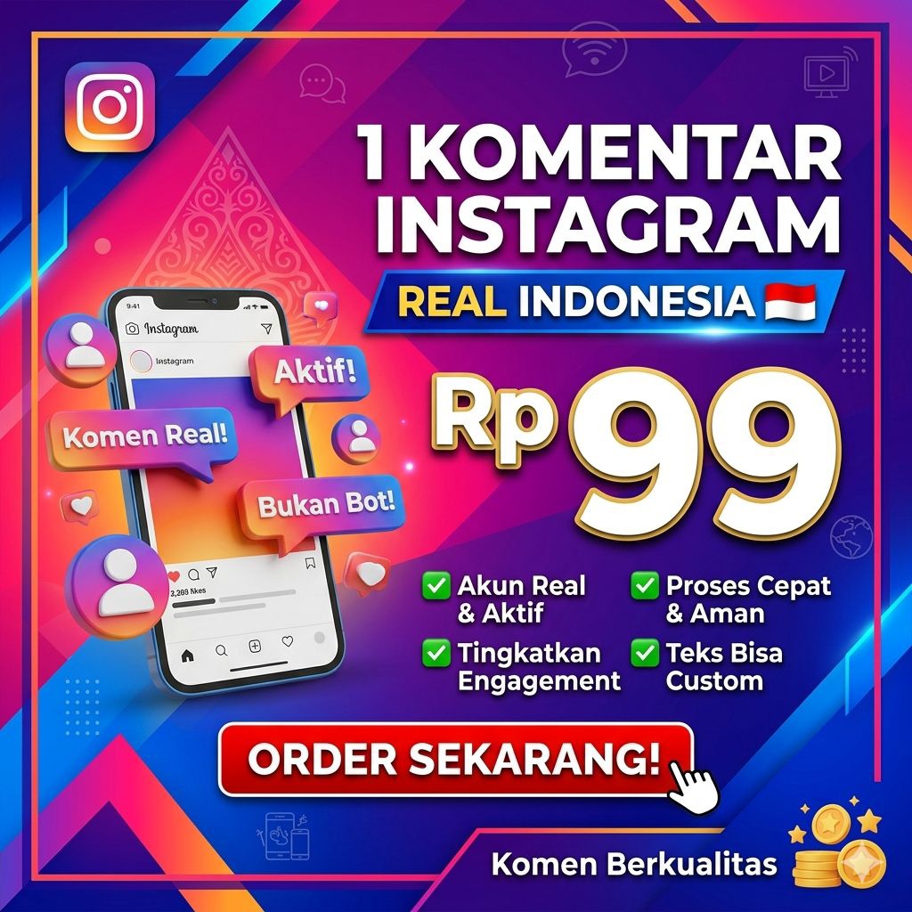 [PREMIUM] 1 Komentar Instagram Real Indo - Akun Aktif & Berkualitas