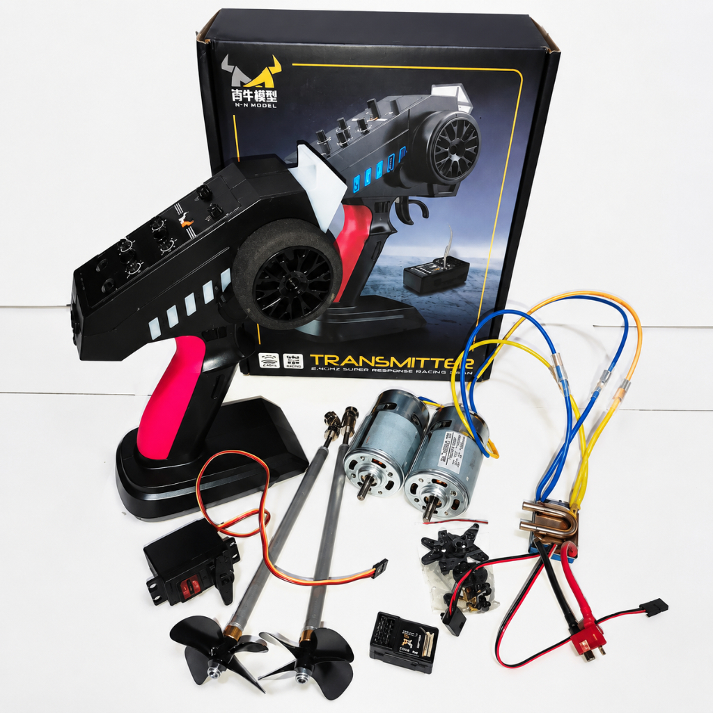 6CH Rc Boat Elektronik Elektrik Boat Double Power + remote 6ch