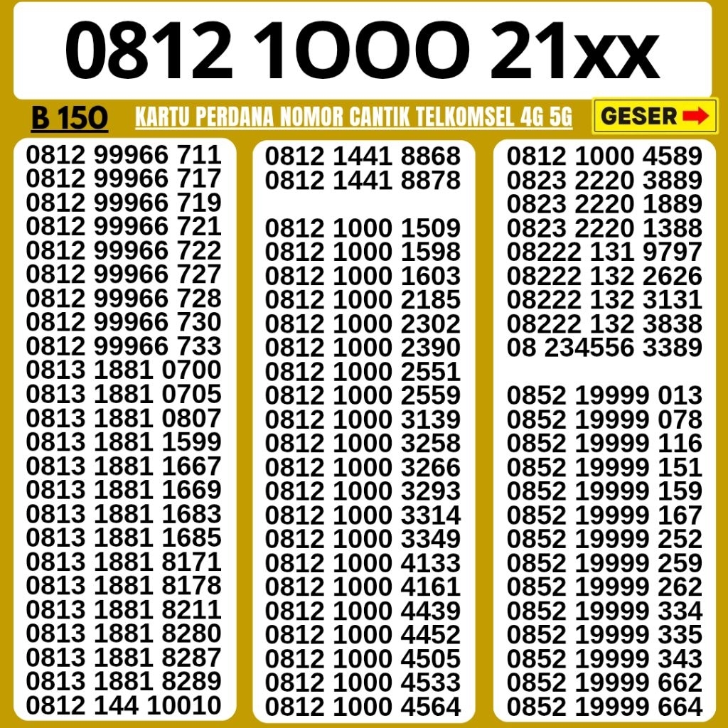 NOMOR CANTIK TELKOMSEL SUPER 1000 SUPPORT 4G LTE 5G KARTU PERDANA SIMPATI TELKOMSEL NOMER CANTIK TEL