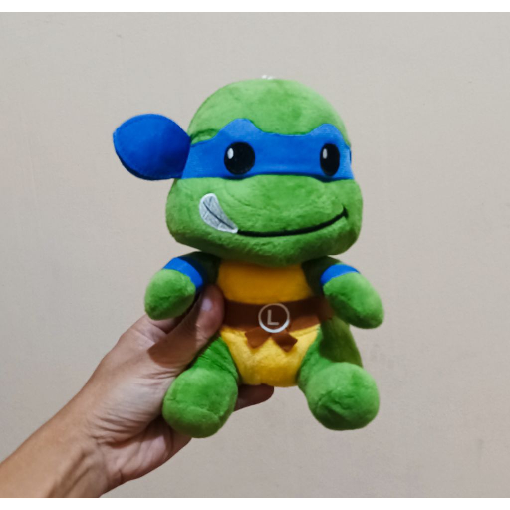Boneka Kura-kura Ninja Karakter Leonardo Size 20 cm/ Kura kura Ninja